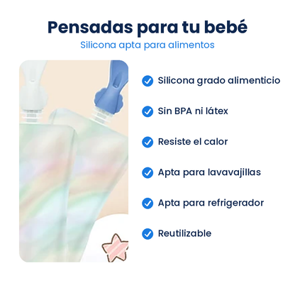 Set de Cucharas de Silicona para Bebé