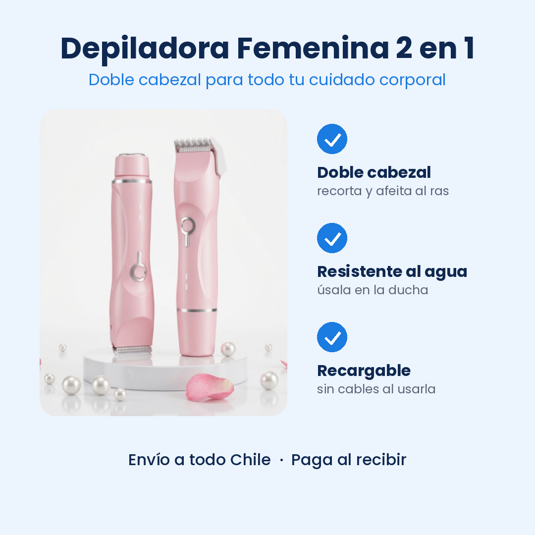 Rasuradora Depiladora Femenina 2 en 1 🌸