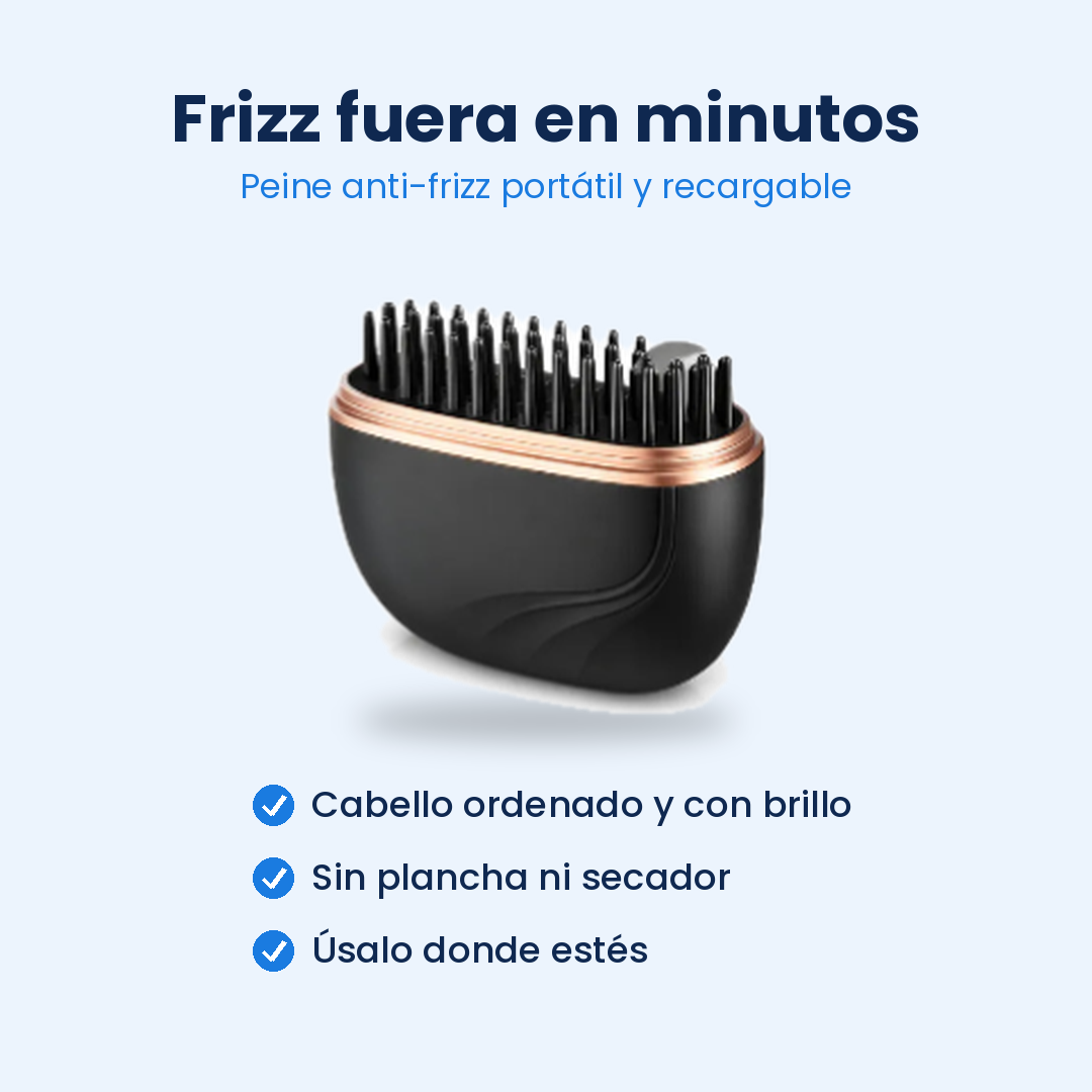 Peine Anti-Frizz Portátil y Recargable
