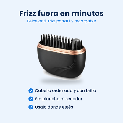 Peine Anti-Frizz Portátil y Recargable