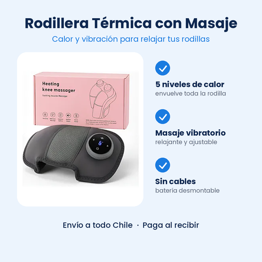 Rodillera Térmica Masaje Vibración Calor