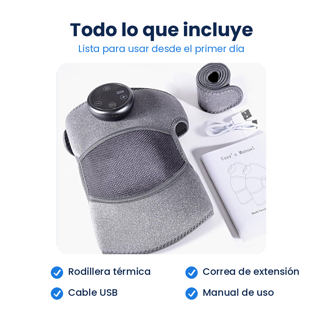 Rodillera Térmica Masaje Vibración Calor